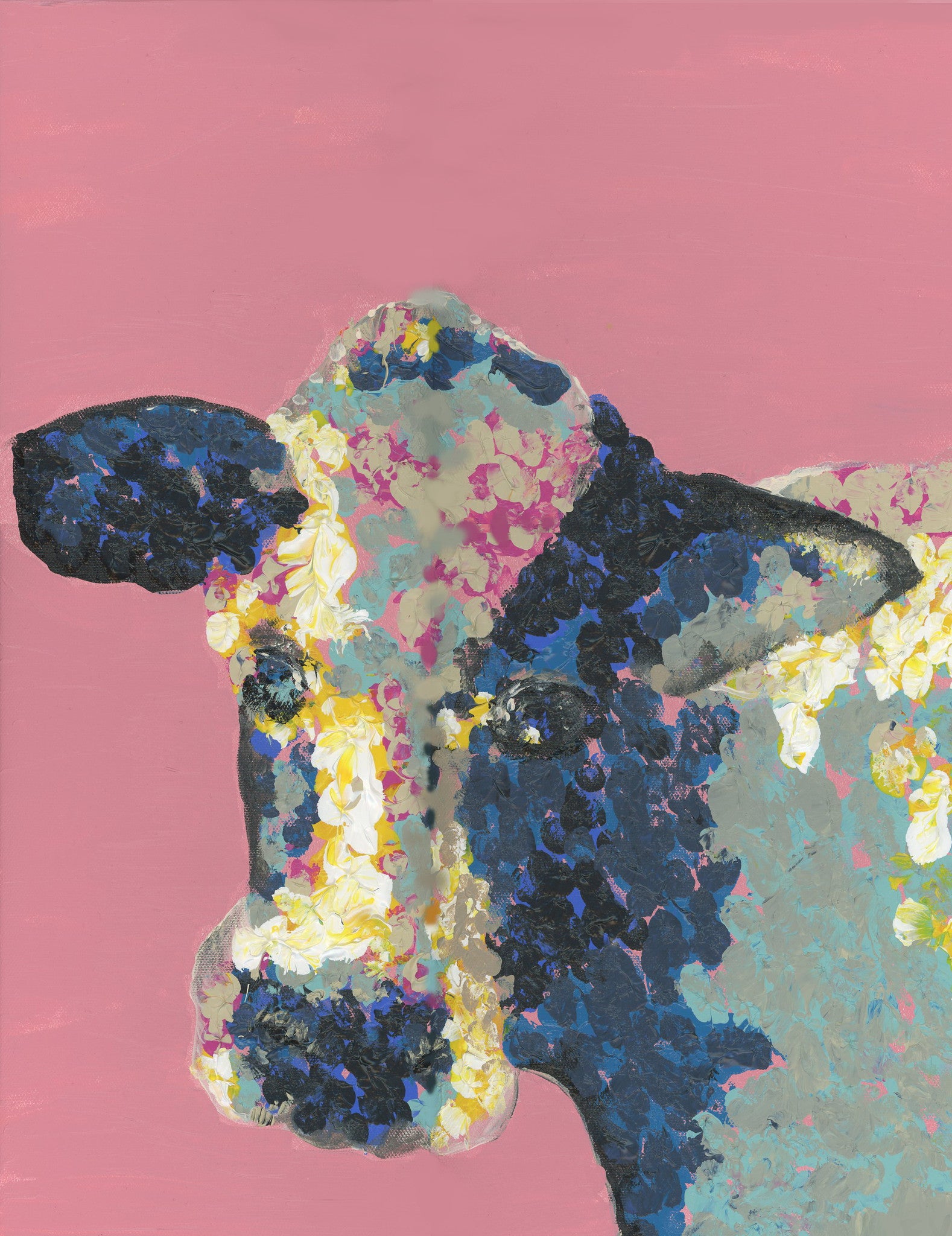 colorful farm cow