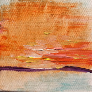 abstract sea landscape on sunset