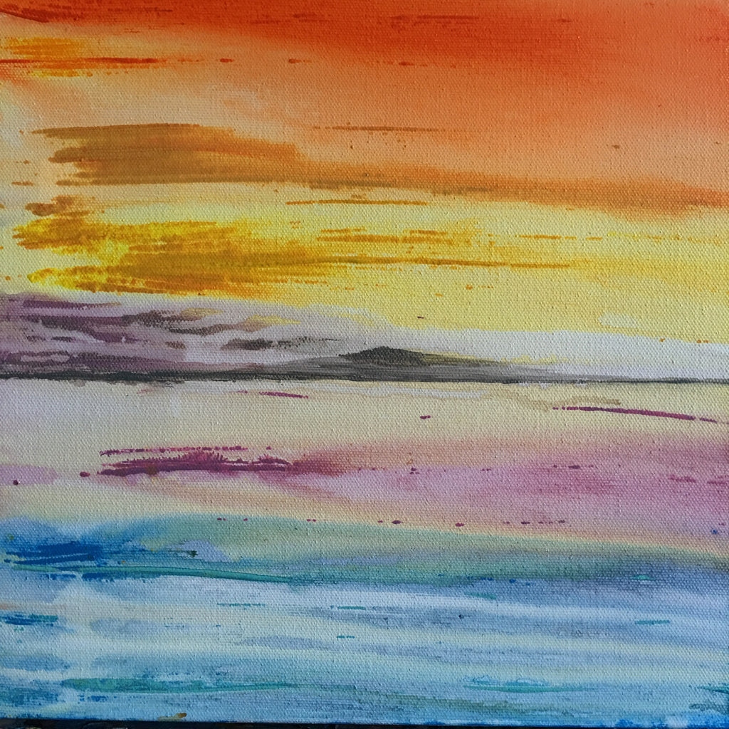 abstract landscape sunrise 